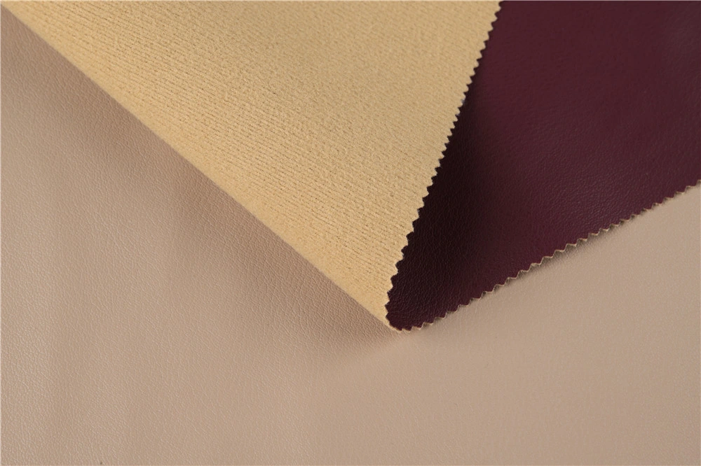 0.7mm Napa Pattern Cowhide Fibre Microfiber Leather Regenerated Leather for Luggage Sofa Furniture Yacht Interior