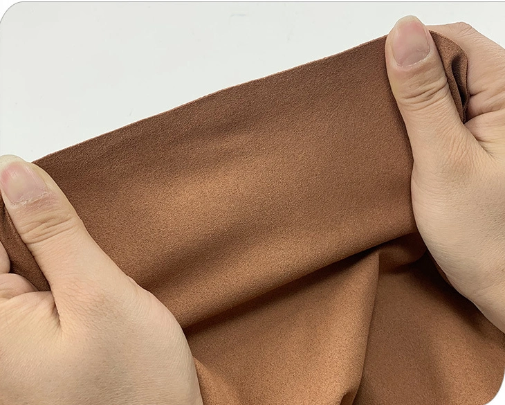 Hot Sale Microfiber Suede Faux Leather Synthetic Leather Fabric for Shoes, Packing, Handbag, etc