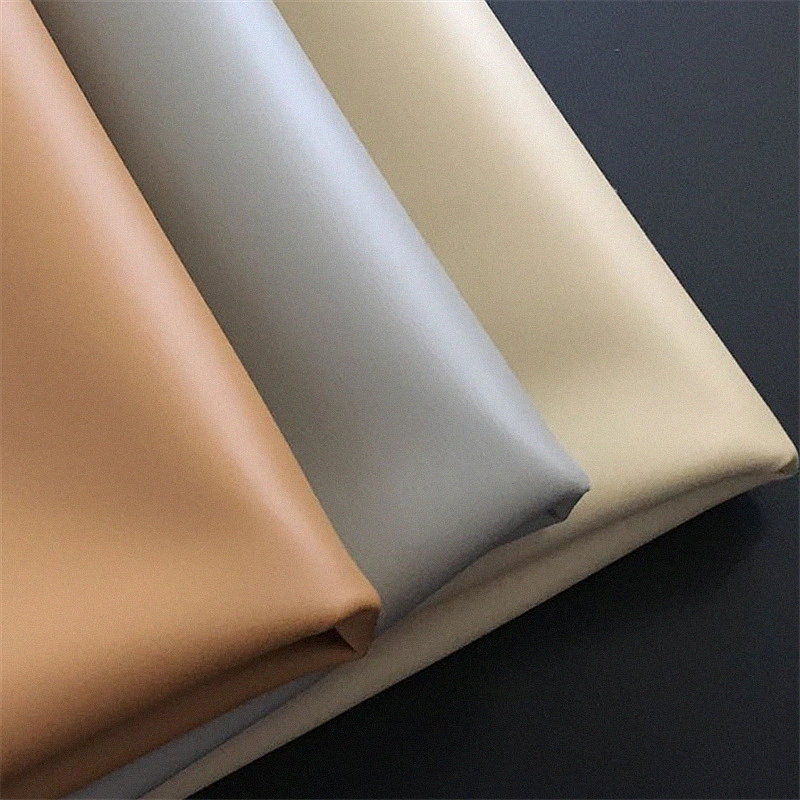 Microfiber PU Coated Nonwoven Backing Artificial Leather for Sofa Furniture