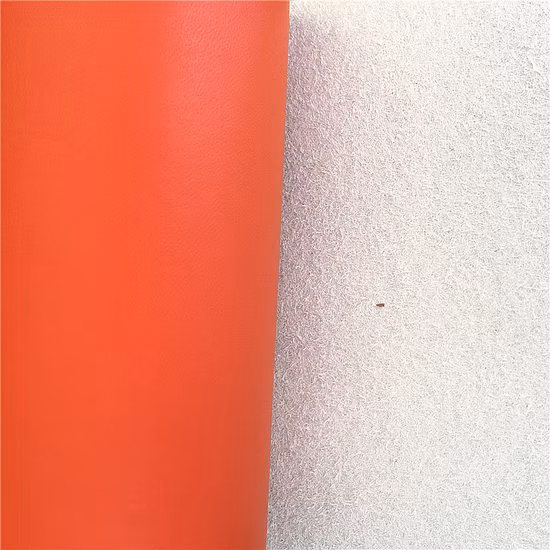 Microfiber PU Coated Nonwoven Backing Artificial Leather for Sofa Furniture