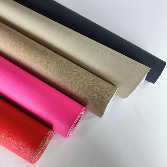 Classic Lichi Design PVC PU Microfiber Leather for Bags Sofa