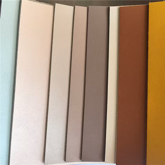 Microfiber PU Coated Nonwoven Backing Artificial Leather for Sofa Furniture