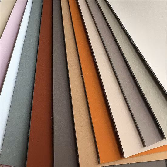 Microfiber PU Coated Nonwoven Backing Artificial Leather for Sofa Furniture
