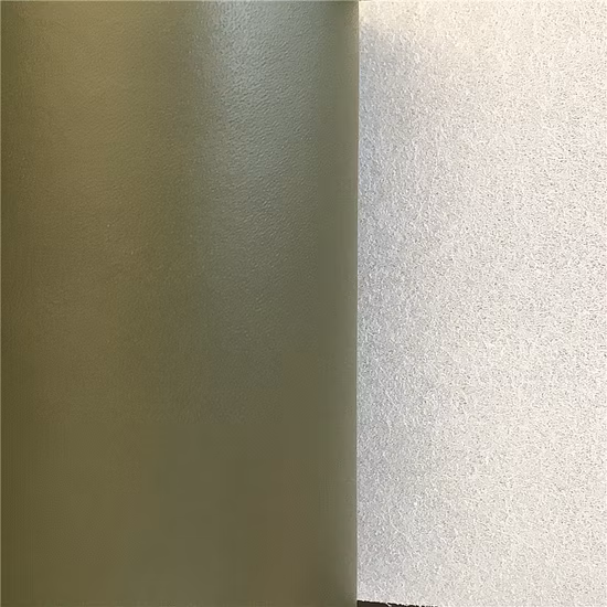 Microfiber PU Coated Nonwoven Backing Artificial Leather for Sofa Furniture