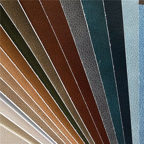 Microfiber PU Coated Nonwoven Backing Artificial Leather for Sofa Furniture